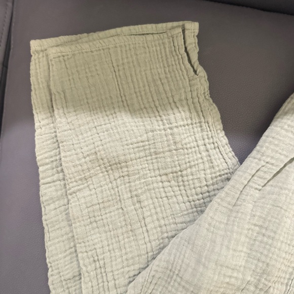 Madewell Womens Casual Gauze Green Pants - Picture 4 of 6